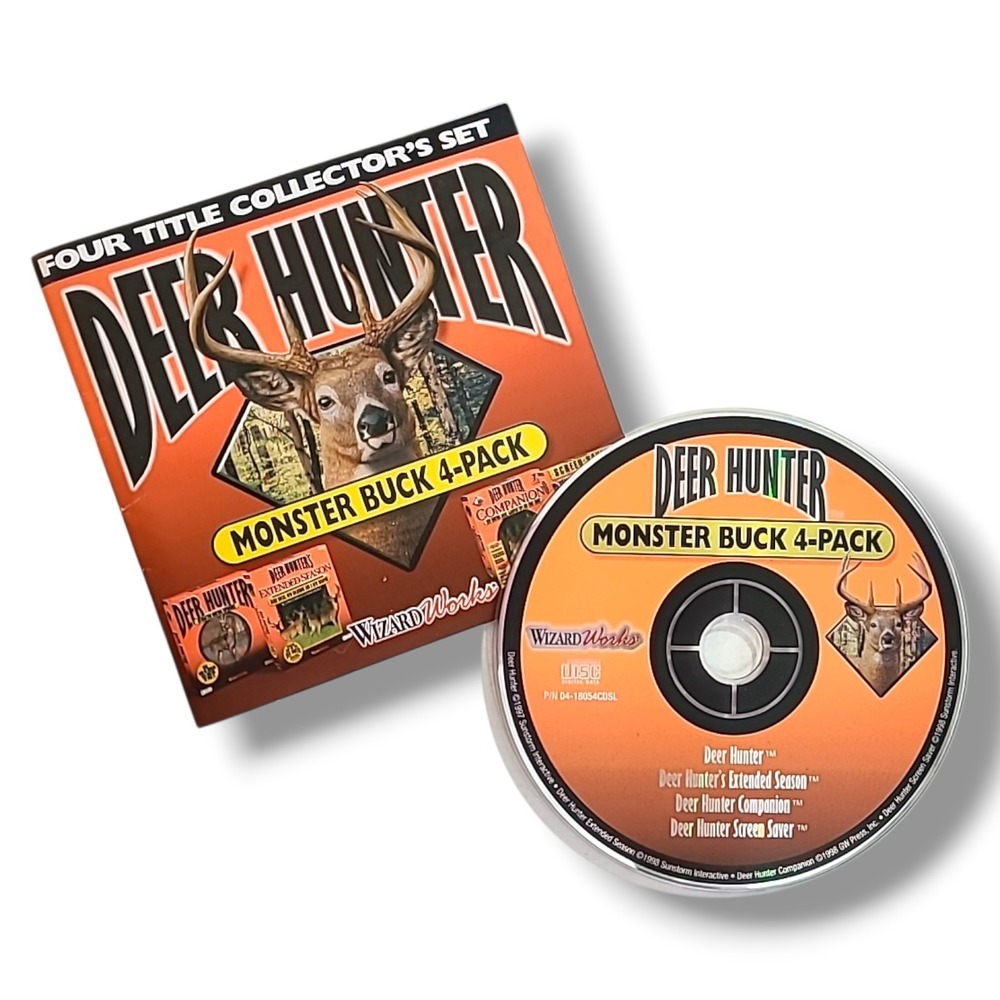 Deer Hunter Monster Buck 4 Pack PC CD ROM WizardWorks Hunting Game